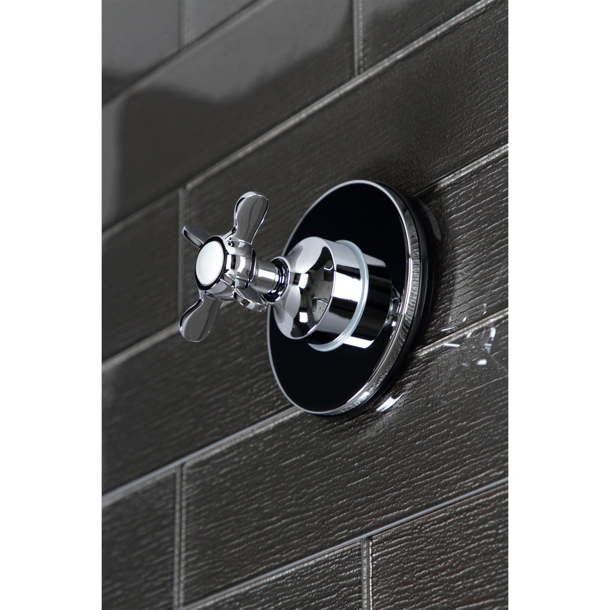 KS3031BEX Single-Handle Wall Mount Three-Way Diverter Valve with Trim Kit, Polished Chrome