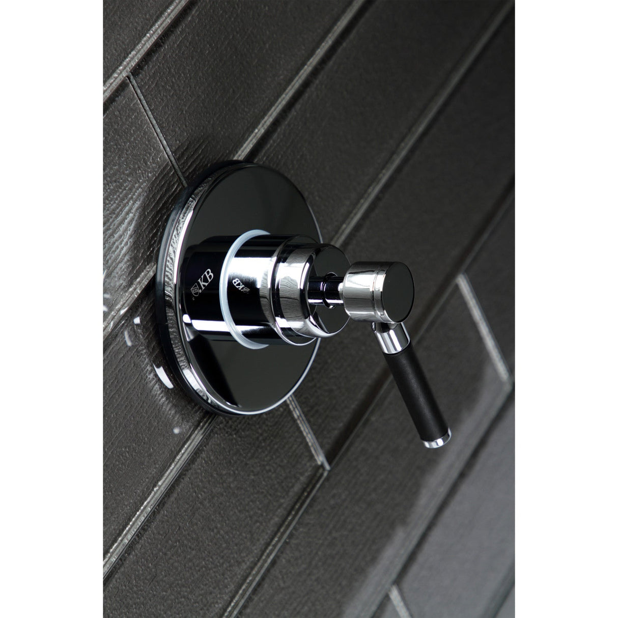 Kaiser KS3031DKL Single-Handle Wall Mount Three-Way Diverter Valve with Trim Kit, Polished Chrome