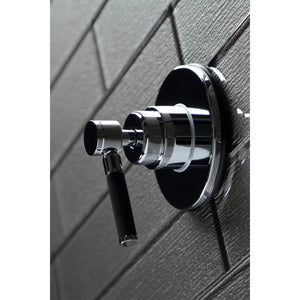 Kaiser KS3031DKL Single-Handle Wall Mount Three-Way Diverter Valve with Trim Kit, Polished Chrome