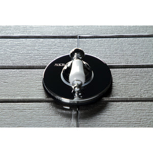 KS3031PL Single-Handle Wall Mount Three-Way Diverter Valve with Trim Kit, Polished Chrome