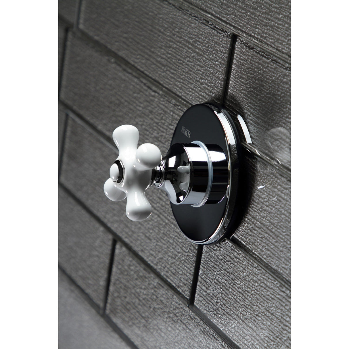 KS3031PX Single-Handle Wall Mount Three-Way Diverter Valve with Trim Kit, Polished Chrome