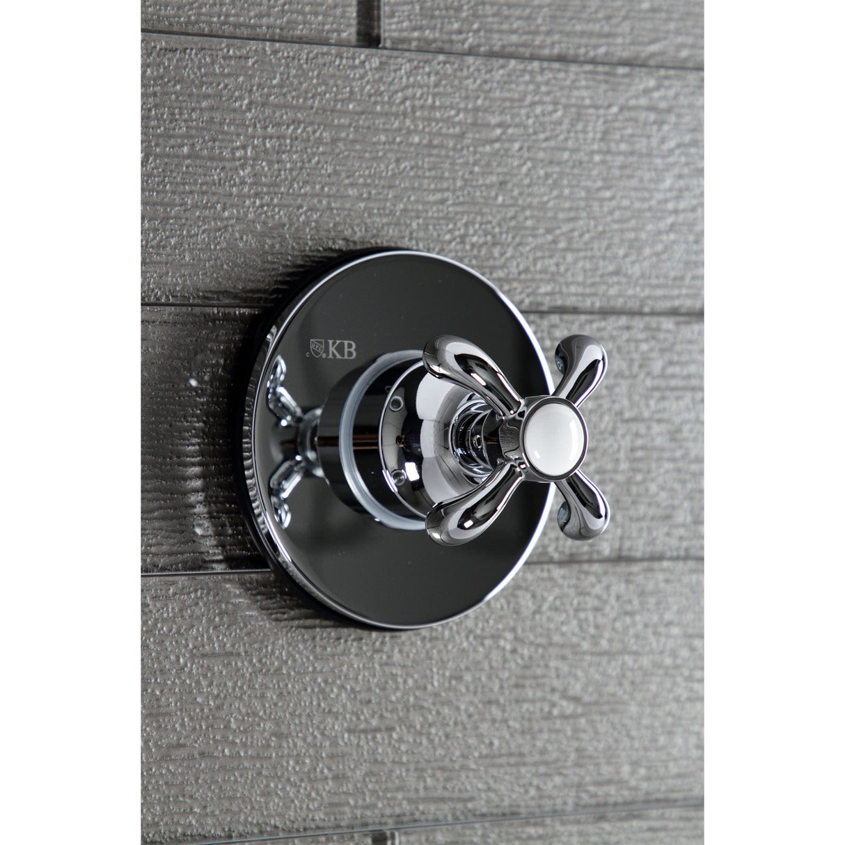 KS3031TX Single-Handle Wall Mount Three-Way Diverter Valve with Trim Kit, Polished Chrome