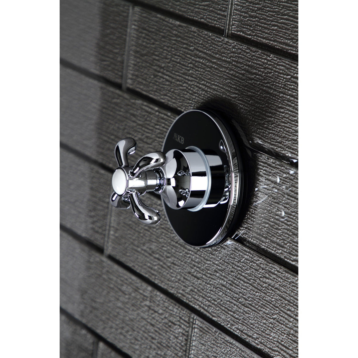 KS3031TX Single-Handle Wall Mount Three-Way Diverter Valve with Trim Kit, Polished Chrome