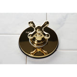 KS3032AX Single-Handle Wall Mount Three-Way Diverter Valve with Trim Kit, Polished Brass