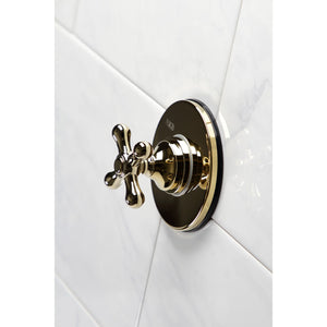 KS3032AX Single-Handle Wall Mount Three-Way Diverter Valve with Trim Kit, Polished Brass