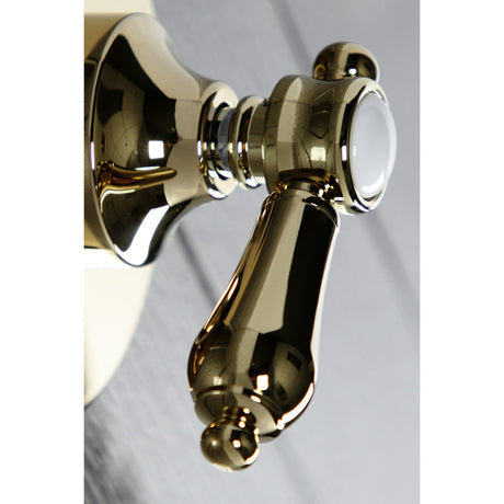 Heirloom KS3032BAL Single-Handle Wall Mount Three-Way Diverter Valve with Trim Kit, Polished Brass