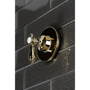 Heirloom KS3032BAL Single-Handle Wall Mount Three-Way Diverter Valve with Trim Kit, Polished Brass