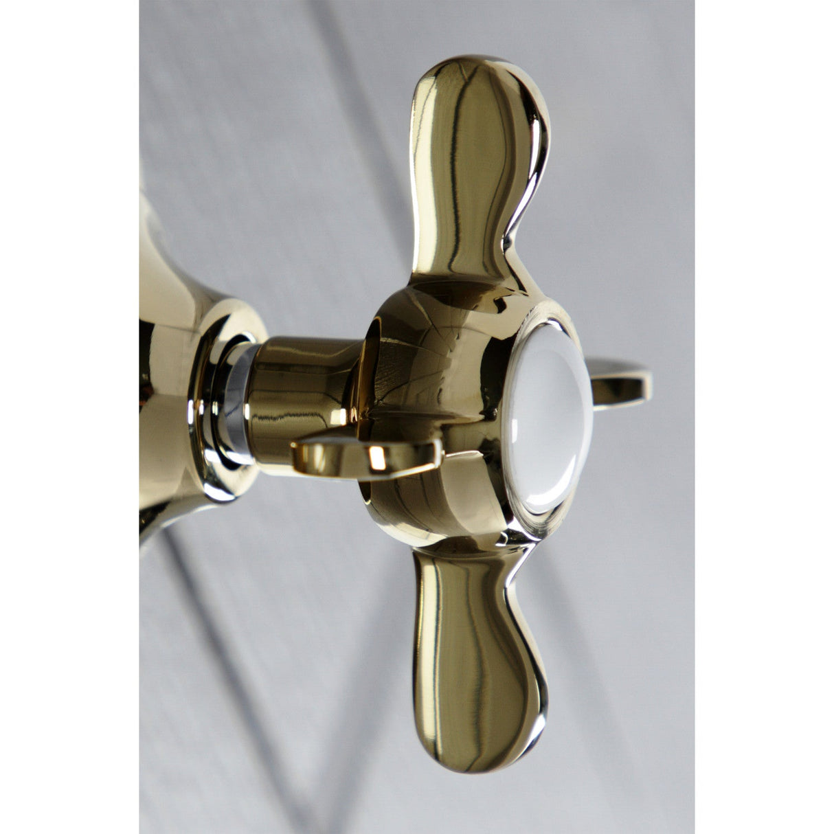 KS3032BEX Single-Handle Wall Mount Three-Way Diverter Valve with Trim Kit, Polished Brass