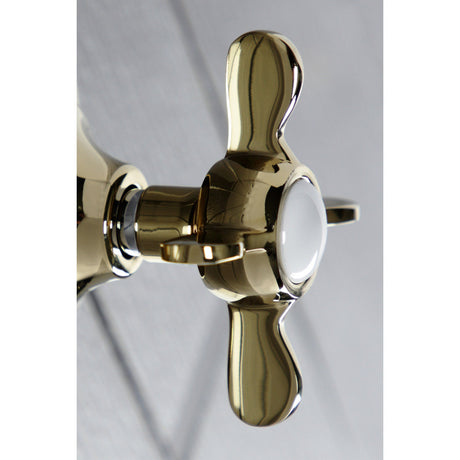 KS3032BEX Single-Handle Wall Mount Three-Way Diverter Valve with Trim Kit, Polished Brass