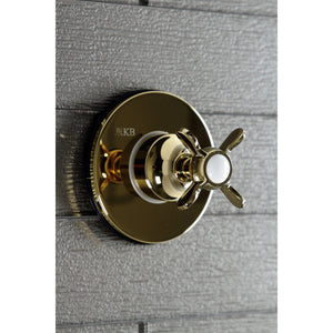 KS3032BEX Single-Handle Wall Mount Three-Way Diverter Valve with Trim Kit, Polished Brass
