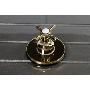 KS3032BEX Single-Handle Wall Mount Three-Way Diverter Valve with Trim Kit, Polished Brass
