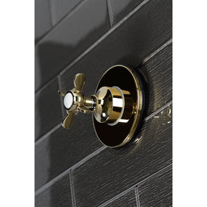 KS3032BEX Single-Handle Wall Mount Three-Way Diverter Valve with Trim Kit, Polished Brass