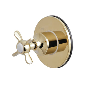 KS3032BEX Single-Handle Wall Mount Three-Way Diverter Valve with Trim Kit, Polished Brass