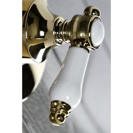 Bel-Air KS3032BPL Single-Handle Wall Mount Three-Way Diverter Valve with Trim Kit, Polished Brass