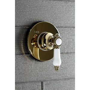 Bel-Air KS3032BPL Single-Handle Wall Mount Three-Way Diverter Valve with Trim Kit, Polished Brass