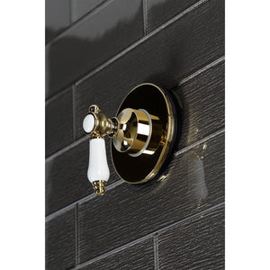 Bel-Air KS3032BPL Single-Handle Wall Mount Three-Way Diverter Valve with Trim Kit, Polished Brass