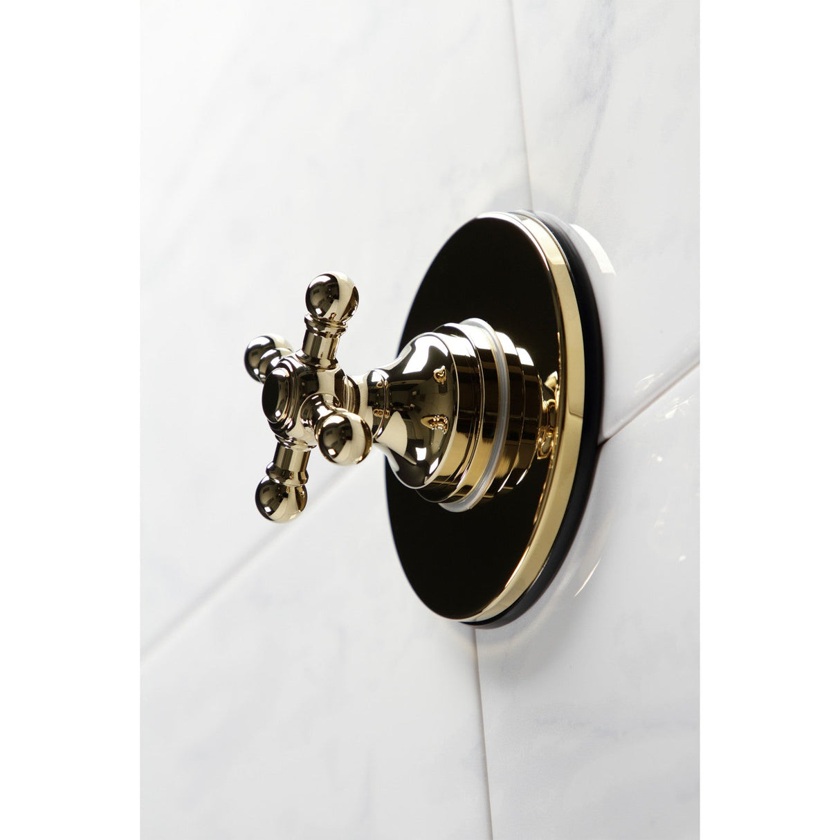 KS3032BX Single-Handle Wall Mount Three-Way Diverter Valve with Trim Kit, Polished Brass