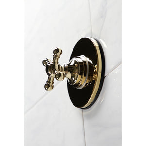 KS3032BX Single-Handle Wall Mount Three-Way Diverter Valve with Trim Kit, Polished Brass