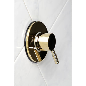 Concord KS3032DL Single-Handle Wall Mount Three-Way Diverter Valve with Trim Kit, Polished Brass