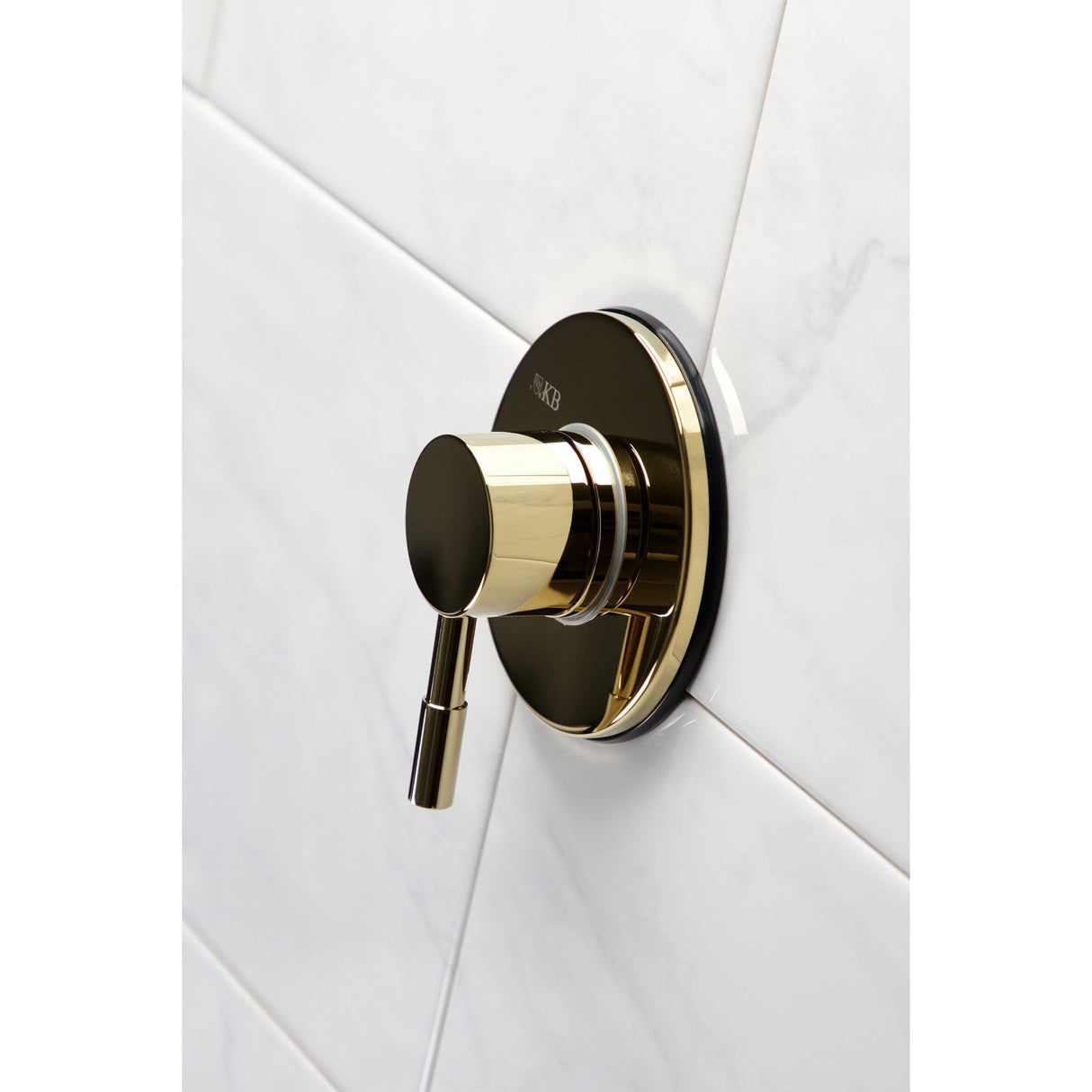 Concord KS3032DL Single-Handle Wall Mount Three-Way Diverter Valve with Trim Kit, Polished Brass