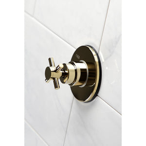 Concord KS3032DX Single-Handle Wall Mount Three-Way Diverter Valve with Trim Kit, Polished Brass