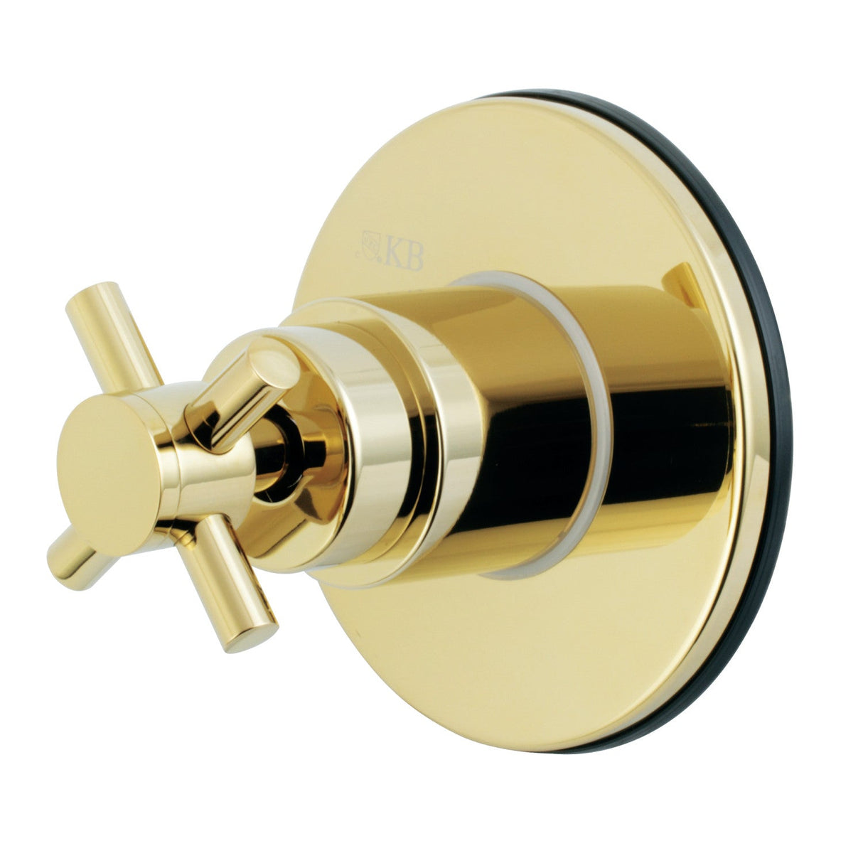 Concord KS3032DX Single-Handle Wall Mount Three-Way Diverter Valve with Trim Kit, Polished Brass