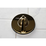 KS3032HL Single-Handle Wall Mount Three-Way Diverter Valve with Trim Kit, Polished Brass