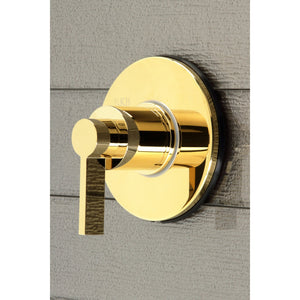 NuvoFusion KS3032NDL Single-Handle Wall Mount Three-Way Diverter Valve with Trim Kit, Polished Brass