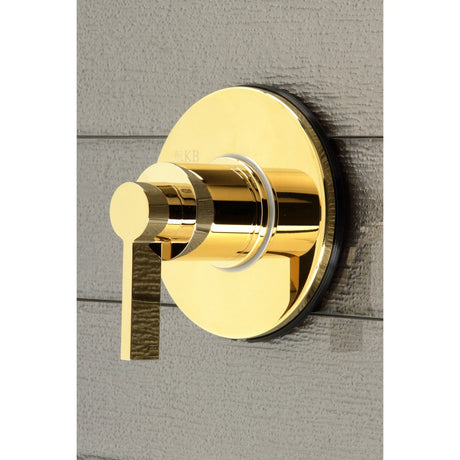 NuvoFusion KS3032NDL Single-Handle Wall Mount Three-Way Diverter Valve with Trim Kit, Polished Brass