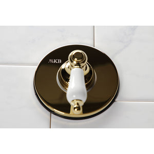 KS3032PL Single-Handle Wall Mount Three-Way Diverter Valve with Trim Kit, Polished Brass