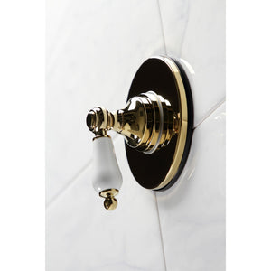 KS3032PL Single-Handle Wall Mount Three-Way Diverter Valve with Trim Kit, Polished Brass