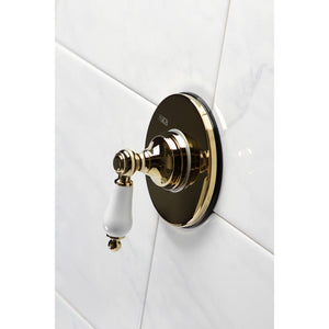 KS3032PL Single-Handle Wall Mount Three-Way Diverter Valve with Trim Kit, Polished Brass