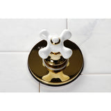 KS3032PX Single-Handle Wall Mount Three-Way Diverter Valve with Trim Kit, Polished Brass