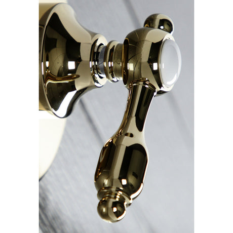 Tudor KS3032TAL Single-Handle Wall Mount Three-Way Diverter Valve with Trim Kit, Polished Brass