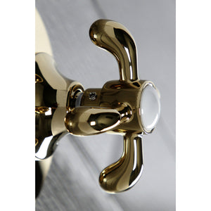 KS3032TX Single-Handle Wall Mount Three-Way Diverter Valve with Trim Kit, Polished Brass