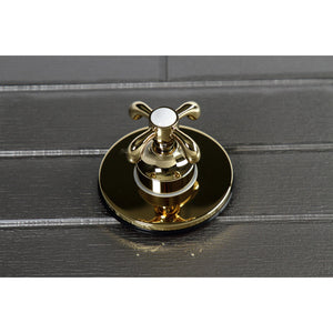 KS3032TX Single-Handle Wall Mount Three-Way Diverter Valve with Trim Kit, Polished Brass