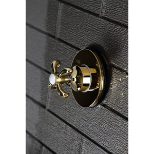 KS3032TX Single-Handle Wall Mount Three-Way Diverter Valve with Trim Kit, Polished Brass