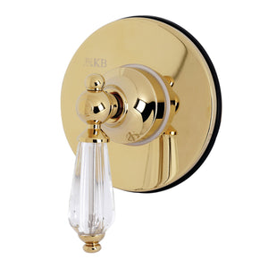 Wilshire KS3032WLL Single-Handle Wall Mount Three-Way Diverter Valve with Trim Kit, Polished Brass