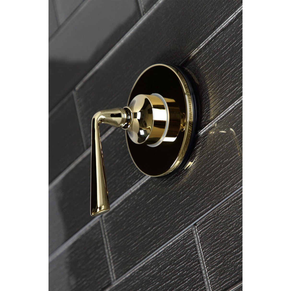 KS3032ZL Single-Handle Wall Mount Three-Way Diverter Valve with Trim Kit, Polished Brass