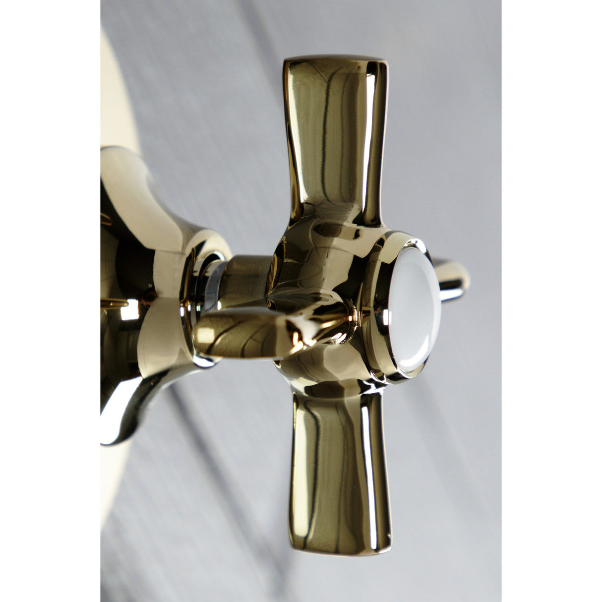 KS3032ZX Single-Handle Wall Mount Three-Way Diverter Valve with Trim Kit, Polished Brass