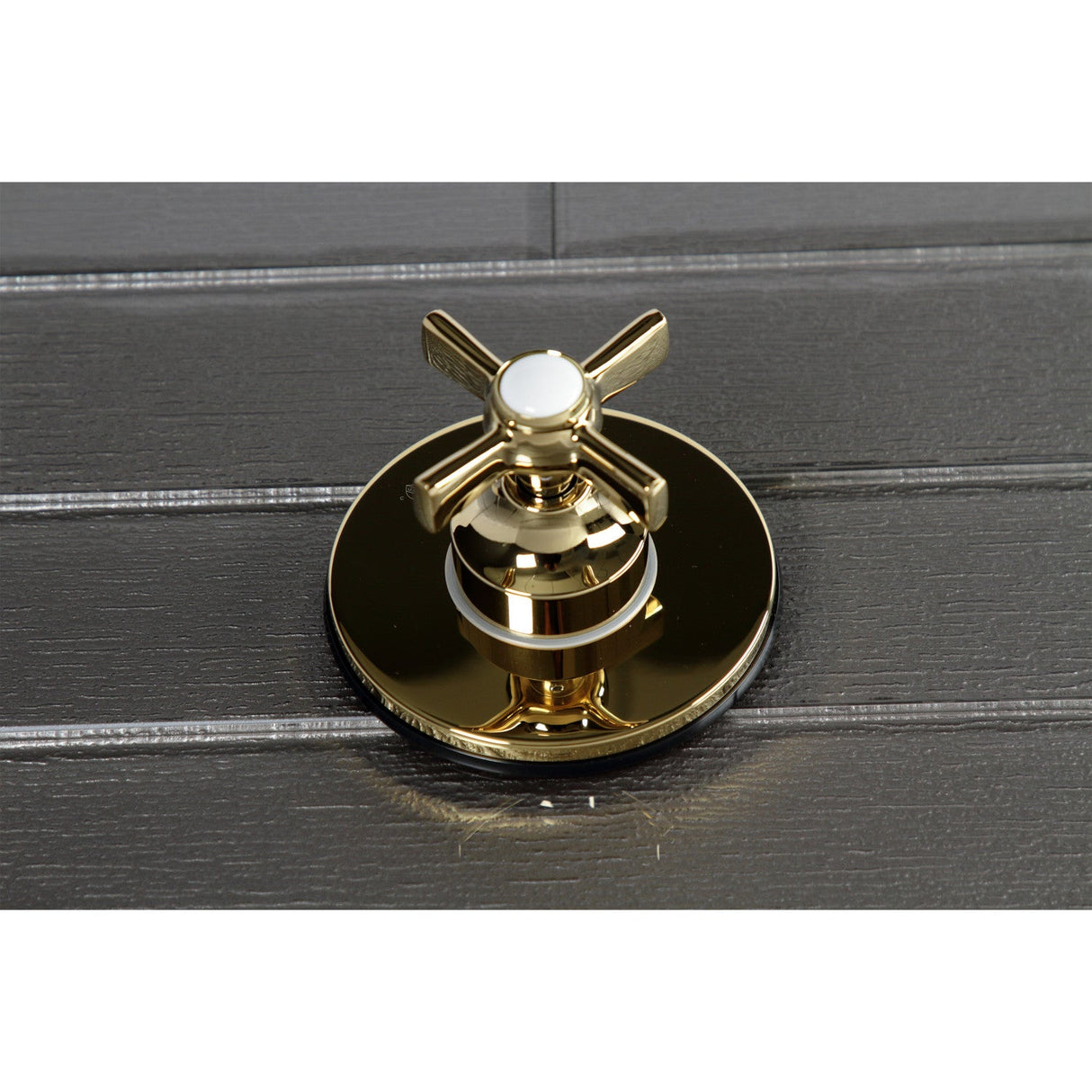 KS3032ZX Single-Handle Wall Mount Three-Way Diverter Valve with Trim Kit, Polished Brass