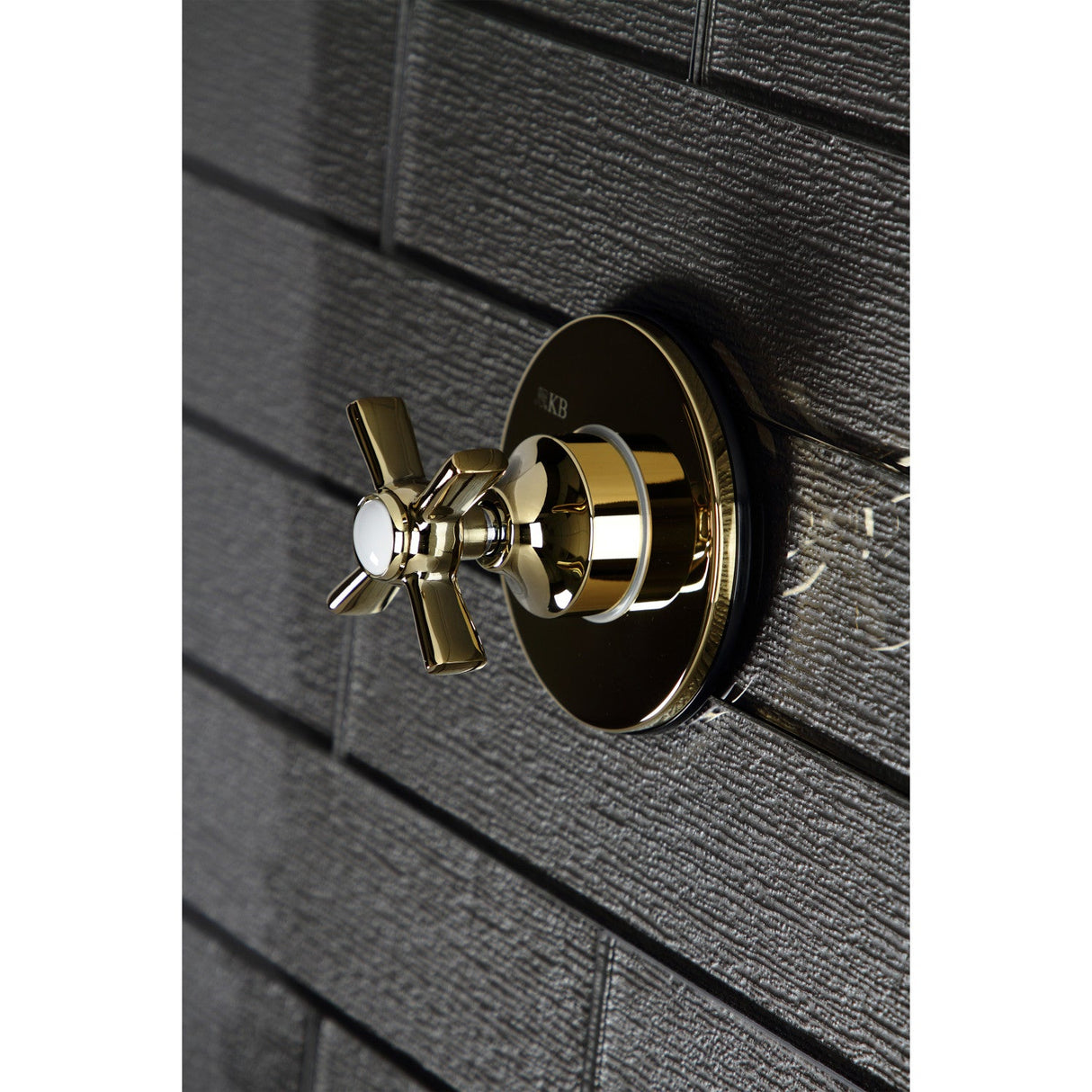 KS3032ZX Single-Handle Wall Mount Three-Way Diverter Valve with Trim Kit, Polished Brass
