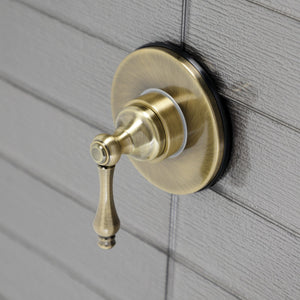 KS3033AL Single-Handle Wall Mount Three-Way Diverter Valve with Trim Kit, Antique Brass