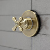KS3033AX Single-Handle Wall Mount Three-Way Diverter Valve with Trim Kit, Antique Brass