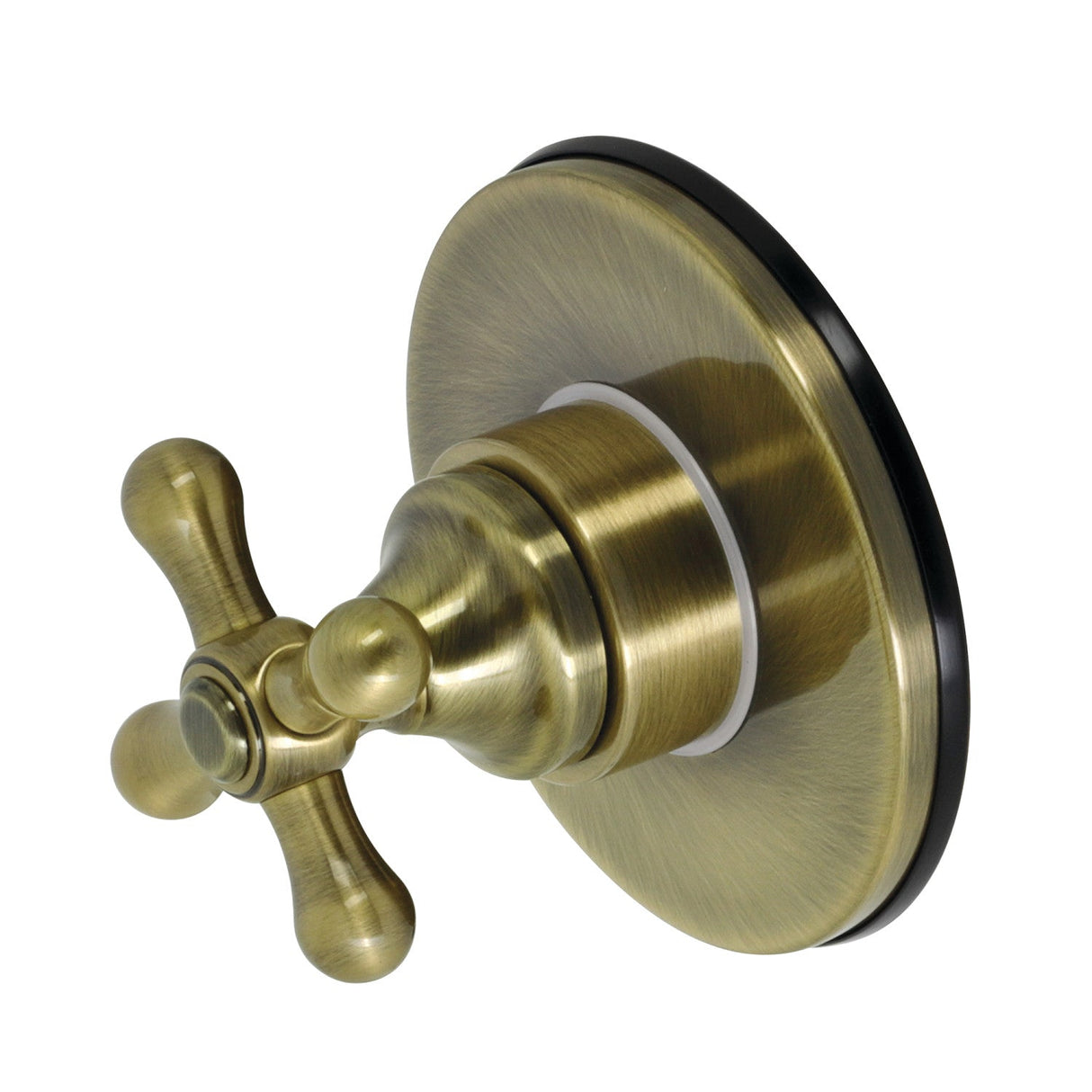 KS3033AX Single-Handle Wall Mount Three-Way Diverter Valve with Trim Kit, Antique Brass