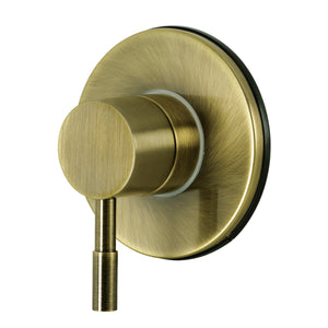 Concord KS3033DL Single-Handle Wall Mount Three-Way Diverter Valve with Trim Kit, Antique Brass