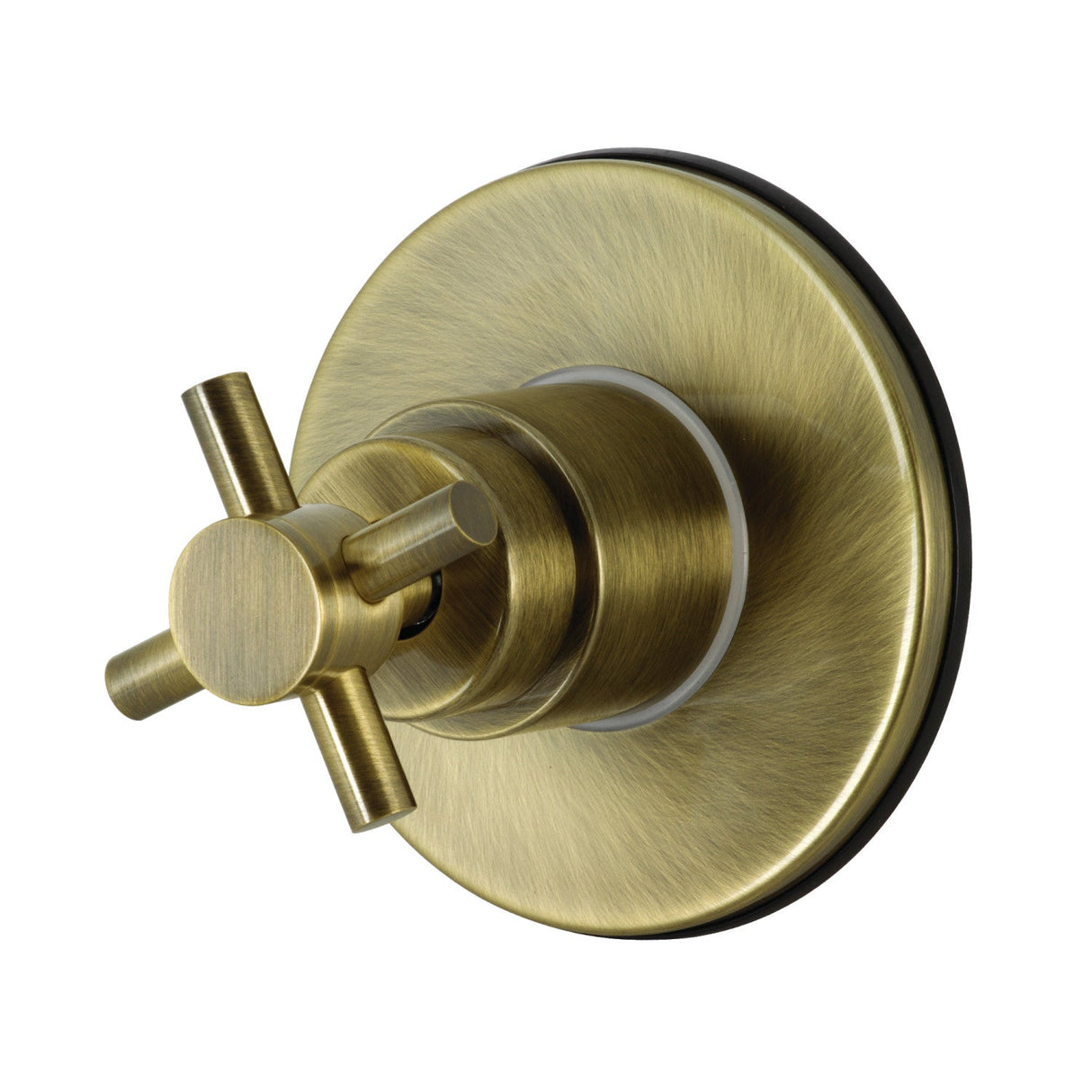Concord KS3033DX Single-Handle Wall Mount Three-Way Diverter Valve with Trim Kit, Antique Brass