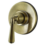 KS3033HL Single-Handle Wall Mount Three-Way Diverter Valve with Trim Kit, Antique Brass