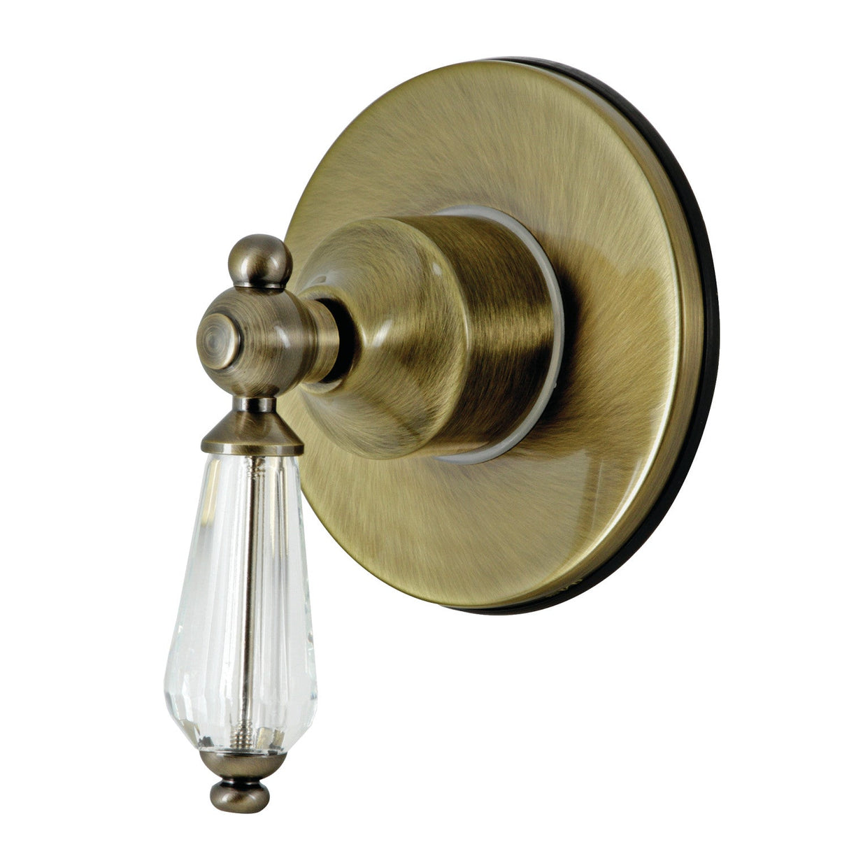 Wilshire KS3033WLL Single-Handle Wall Mount Three-Way Diverter Valve with Trim Kit, Antique Brass