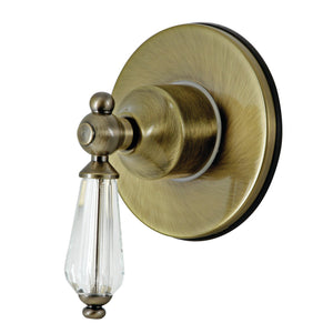 Wilshire KS3033WLL Single-Handle Wall Mount Three-Way Diverter Valve with Trim Kit, Antique Brass
